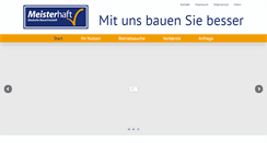 Desktop Screenshot of meisterhaftbauen.de